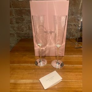 Kate Spade Lenox Mr & Mrs Champagne Flutes
